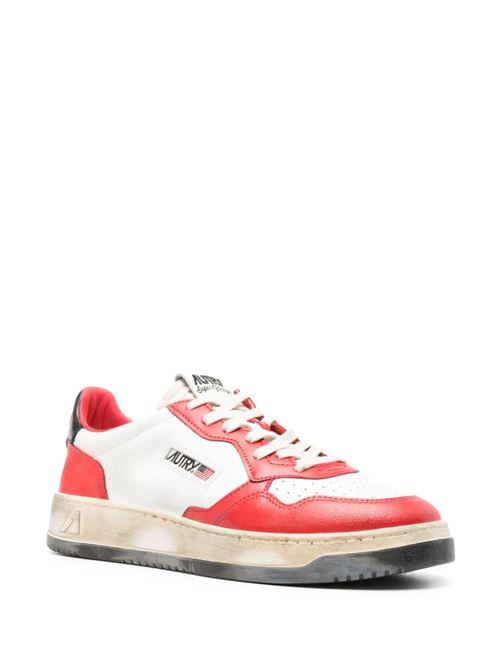 Sneaker in pelle di vitello bianca/rossa/nera AUTRY | AVLMBC03 WHT/BLK/FLAME